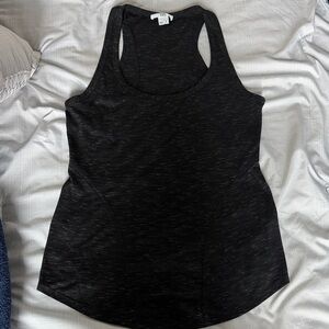 Helmut Lang Black Heathered Racerback Tank